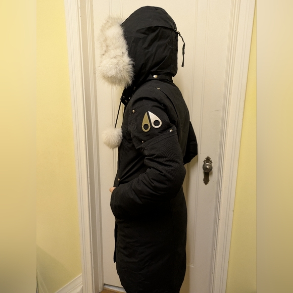 Long Black Moose Knuckle Jacket - Picture 2 of 9